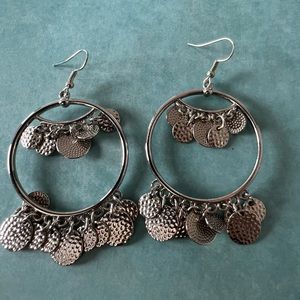 Silver hanging earrings